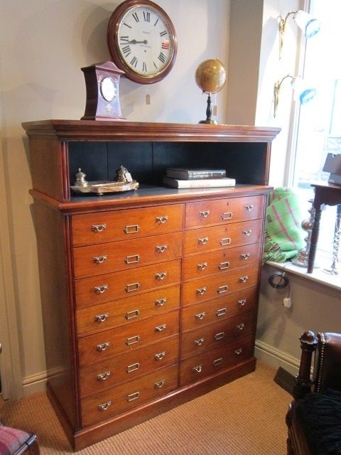 High Quality Victorian Walnut Double Filing Cabinet