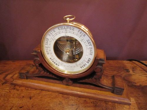 Superb Victorian Bronze Lennie Marine Barometer
