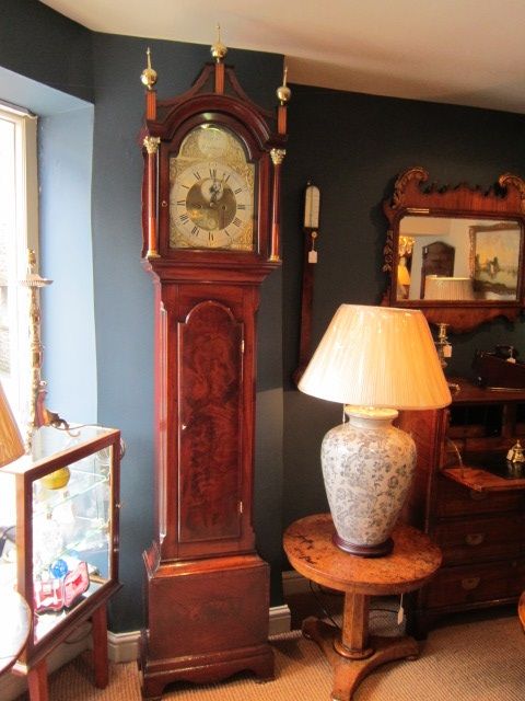 Fine George III Flame Mahogany 8 Day Longcase Clock