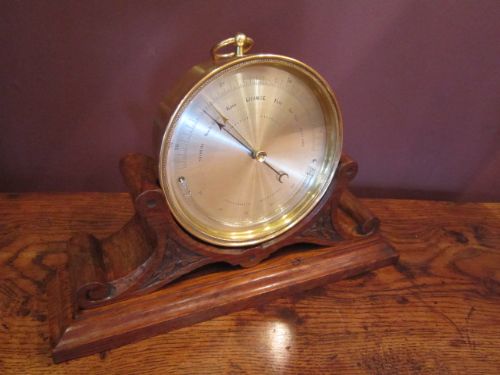 Quality Victorian Marine Barometer in Stand