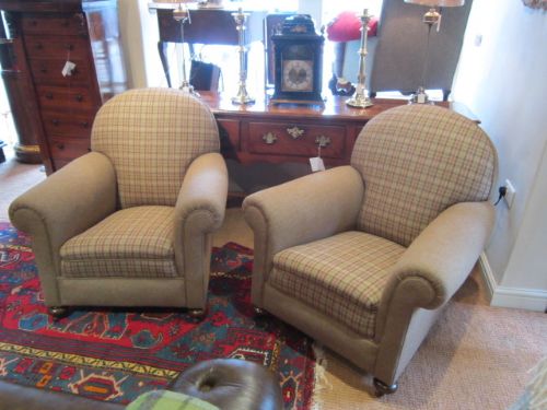 Top Quality Pair of 1920'S Club Armchairs
