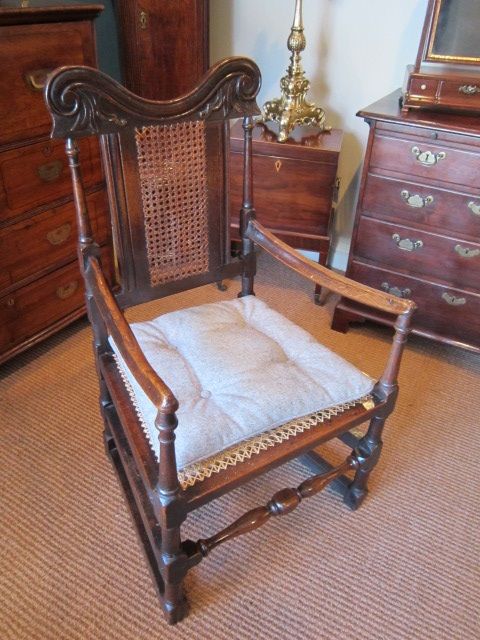 William & Mary Period Oak Carver Armchair