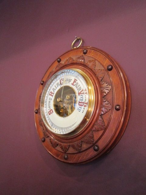 Decorative Victorian Carved Aneroid Barometer