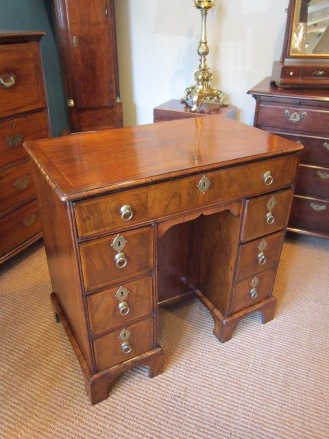 Small & Original George I Walnut Kneehole Desk