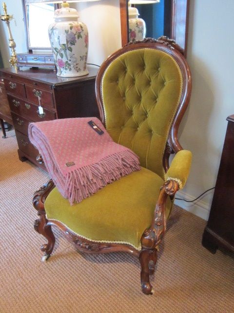 Quality Victorian Walnut Open Armchair
