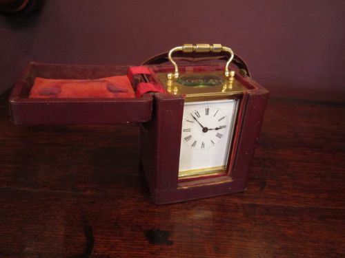 Victorian Brass Carriage Clock in Case