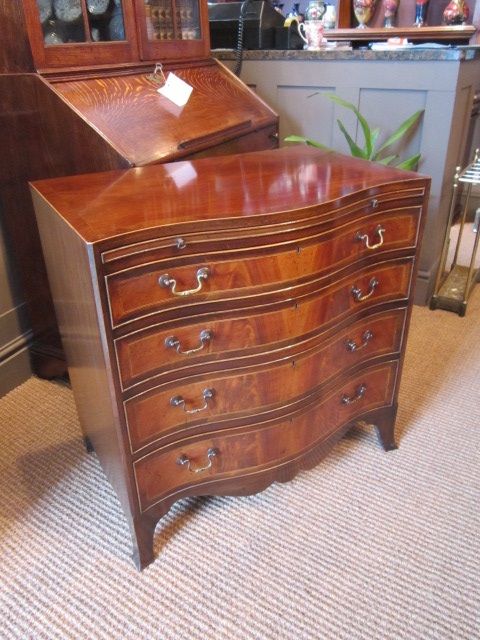High Quality Edwardian Inlaid Serpentine Chest