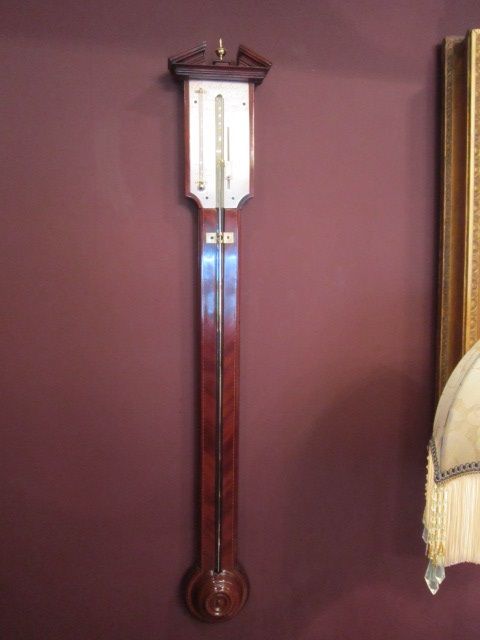 Fine George III London Inlaid Stick Barometer