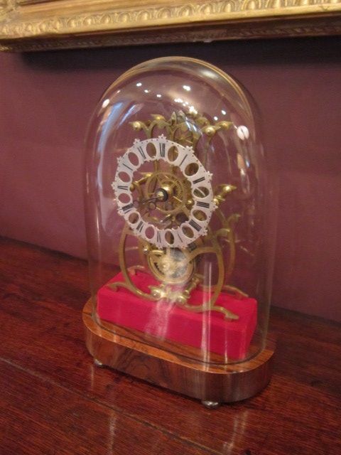 Small Early Victorian Single Fusee Skeleton Clock
