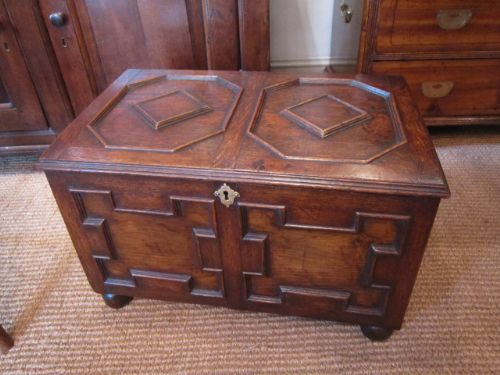 Small George I Geometrical Panelled Coffer
