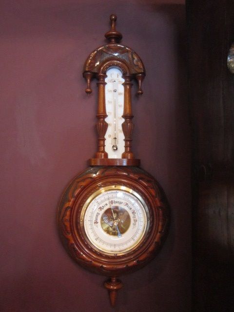 Top Quality Victorian Walnut Pendant Barometer