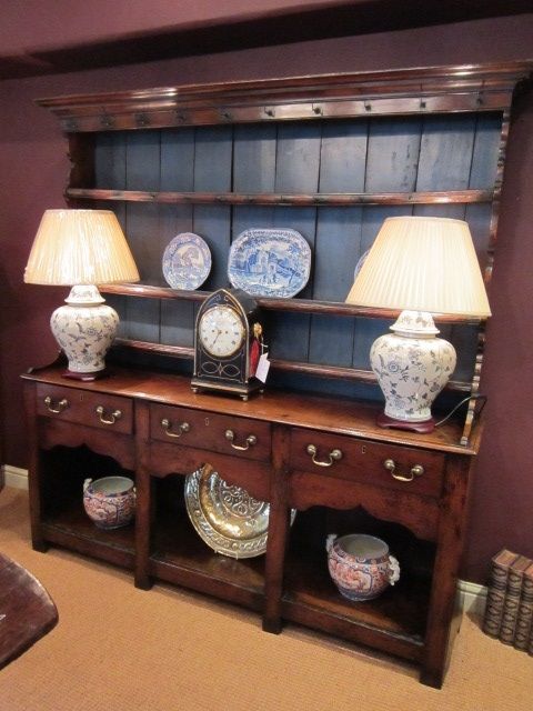 Superb George II Mid Wales Open Potboard Dresser & Rack