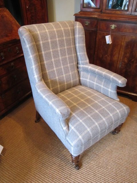 Victorian Upholstered Scholbred of London Armchair