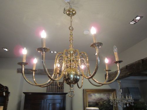 Fabulous Edwardian Cast Bronze Chandelier