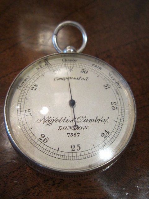Victorian Silver Negretti & Zambra Pocket Barometer