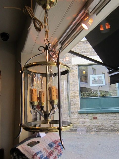 Edwardian Brass & Steel Hanging Lantern