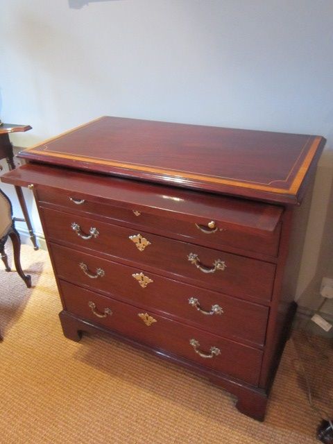 High Quality George III Inlaid Brushing Slide Chest