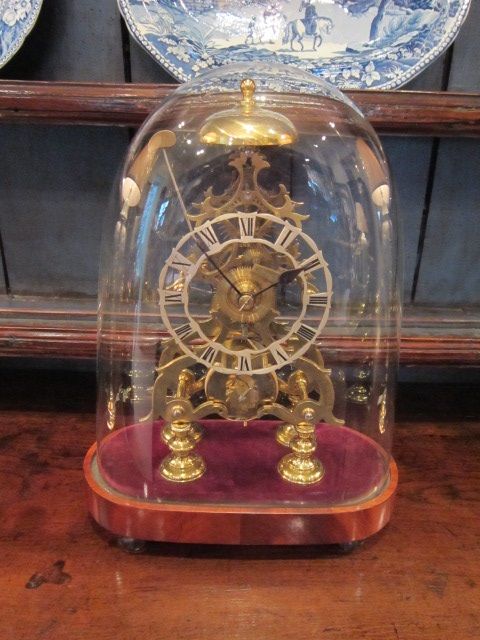 Superb 19th Century Fusee Striking Skeleton Clock
