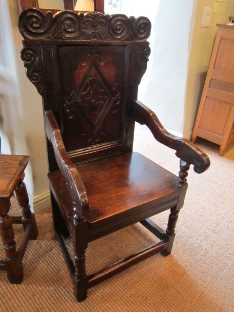 Original William & Mary Period Oak Wainscot Armchair