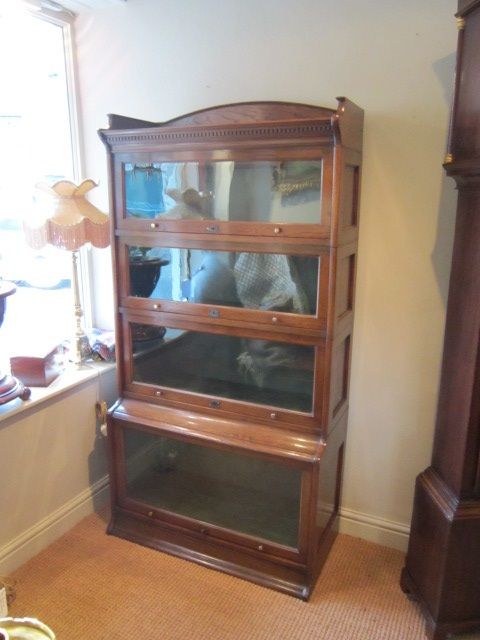 Arts & Crafts Polished Oak Lebus Sectional Bookcase