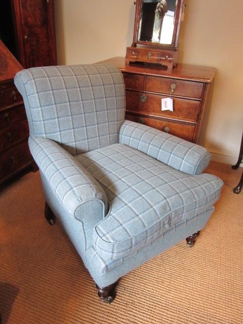 Comfortable Victorian Upholstered Easy Armchair