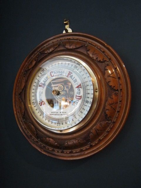 Quality Victorian Walnut Newcastle  Barometer