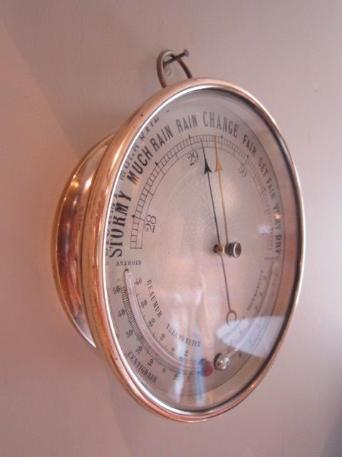 Rare 19th Century Twin Marine Barometer
