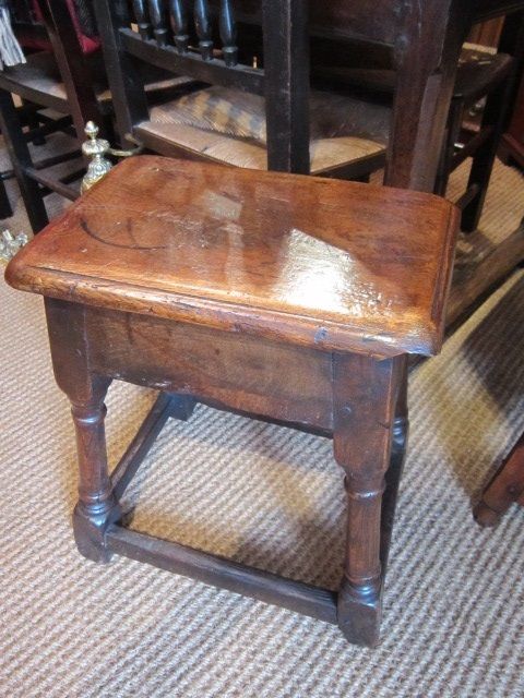 Original George II Oak Joint Stool