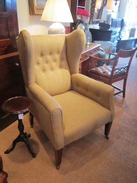 High Quality Victorian Upholstered Wing Armchair