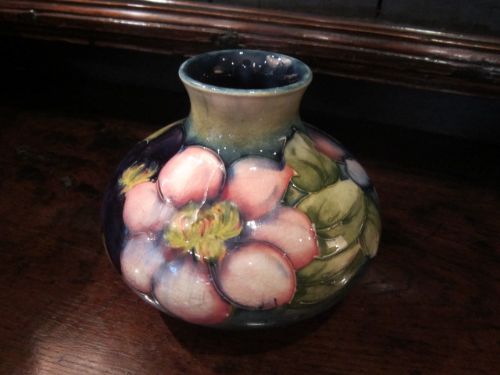 Moorcroft Clematis Pattern Squat Vase
