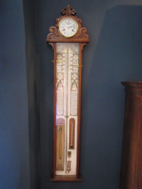 Victorian Admiral Fitzroy Barometer & Clock