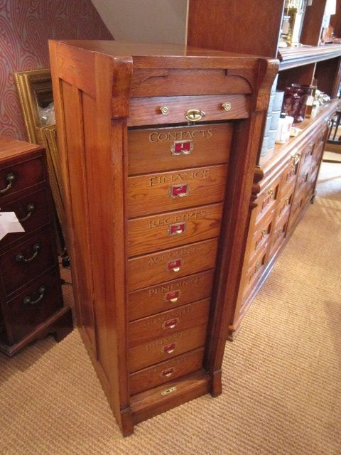 Top Quality Late Victorian Oak Filing Cabinet