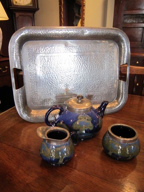 Outstanding Moorcroft Liberty's Moonlit Blue 4pc Teaset