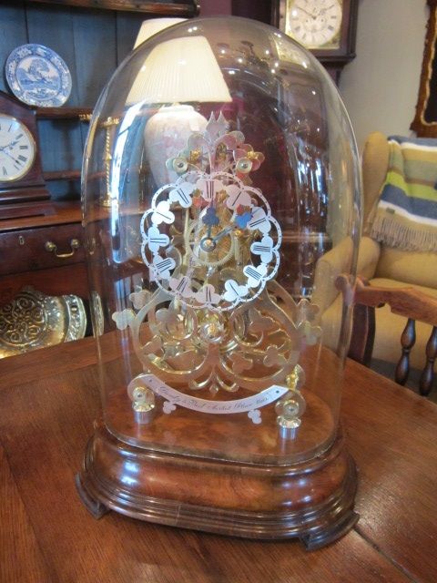 Impressive Victorian Fusee Hull Skeleton Clock