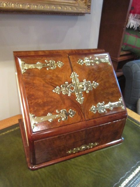 High Quality Victorian Walnut Stationery Cabinet