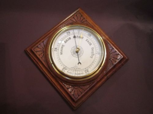 Victorian Diamond Shaped Aneroid Barometer
