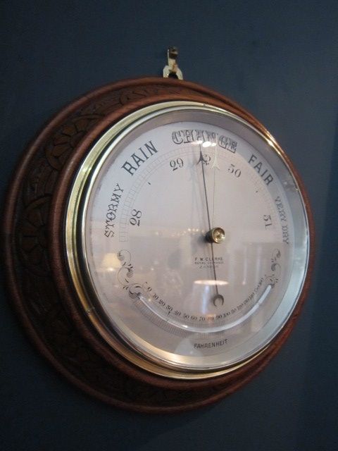 Large Victorian London Silvered Aneroid Barometer