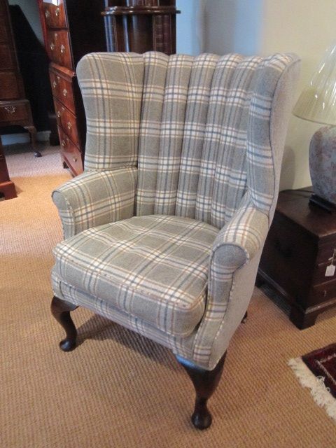 Superb George III Barrel Wing Back Armchair