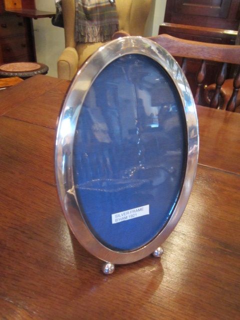 Oval George V Silver Photo Frame