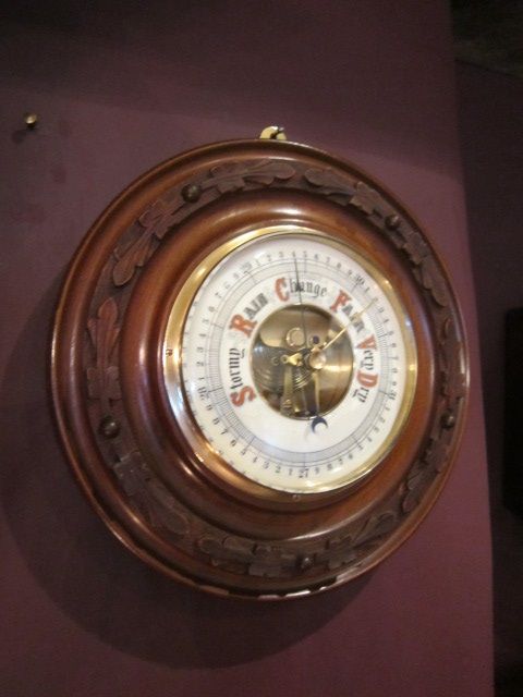 Victorian Walnut Garland Surround Barometer