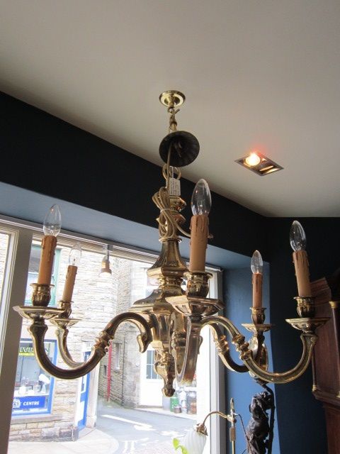 High Quality Edwardian Bronze Chandelier