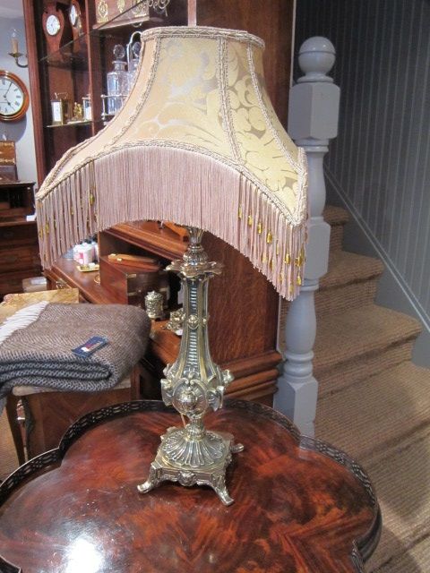 Decorative Victorian Cast Brass Table Lamp