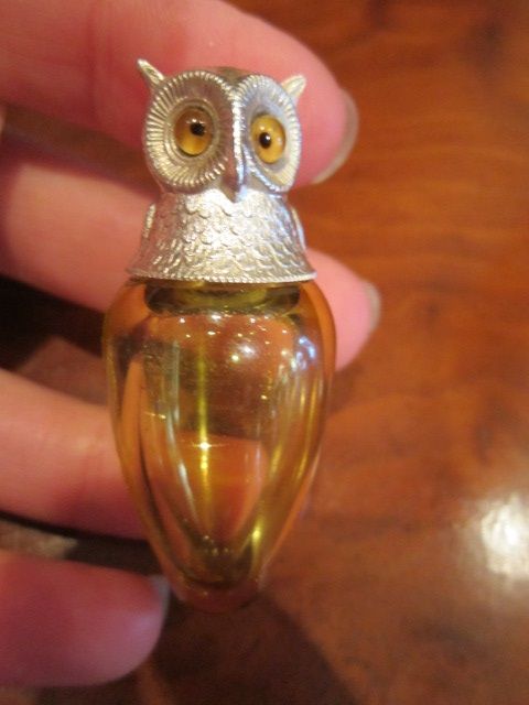 Rare Victorian Silver Owl Topped Scent