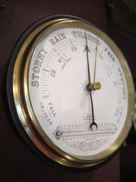 Quality Victorian Steel & Brass Marine Barometer