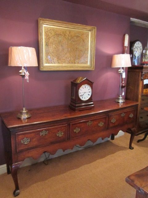 Superb George II Oak Low Dresser Base