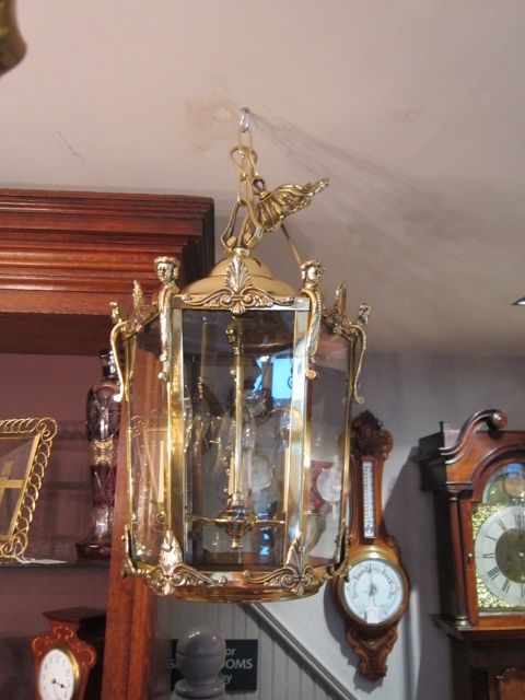 Impressive Edwardian Cast Brass Hall Lantern