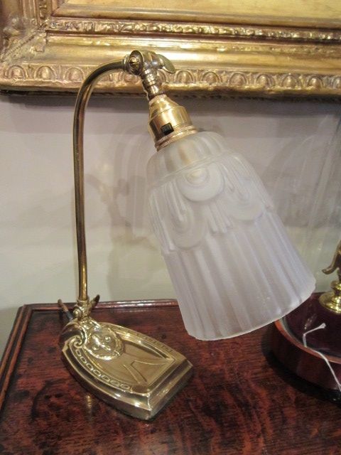 Art Nouveau Brass Desk/table Lamp