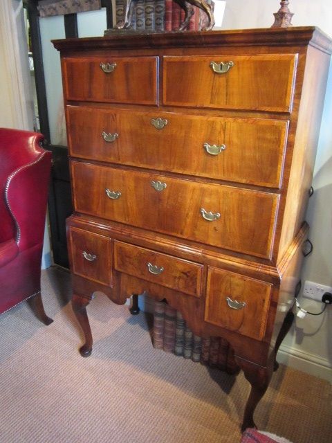 Fine George I Walnut Chest on Stand