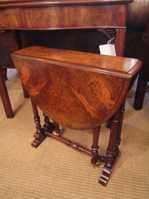 Quality Victorian Burr Walnut Baby Sutherland Table