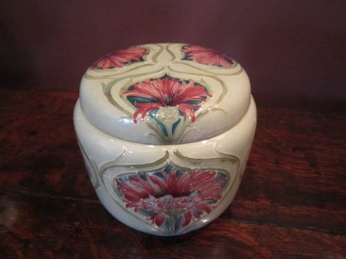 Mcintyre Moorcroft Cornflower Lidded Jar